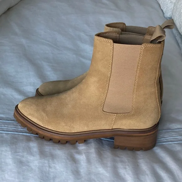 Quince Desert Tan Suede Chelsea Lug Sole Boots - Picture 4 of 5